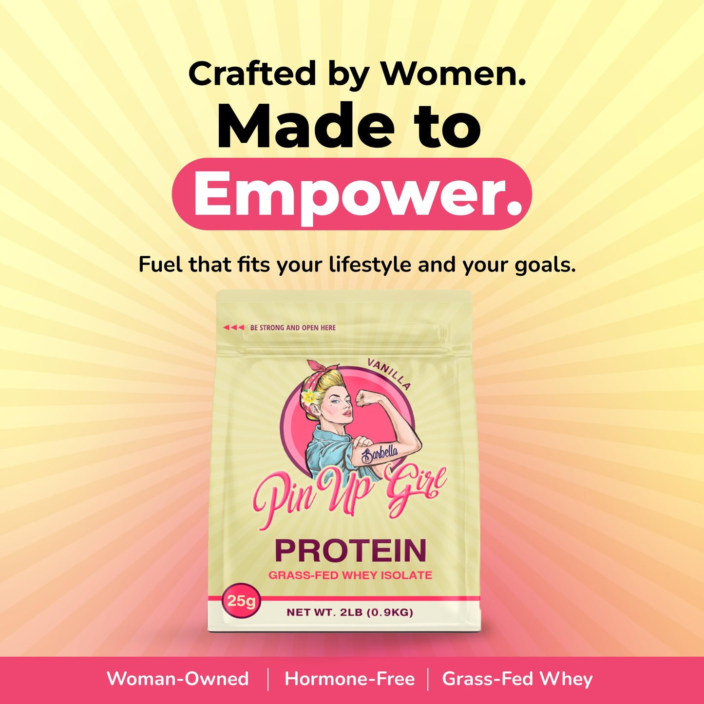 Pin Up Girl Whey Protein Isolate Powder Bundle, 64 Servings