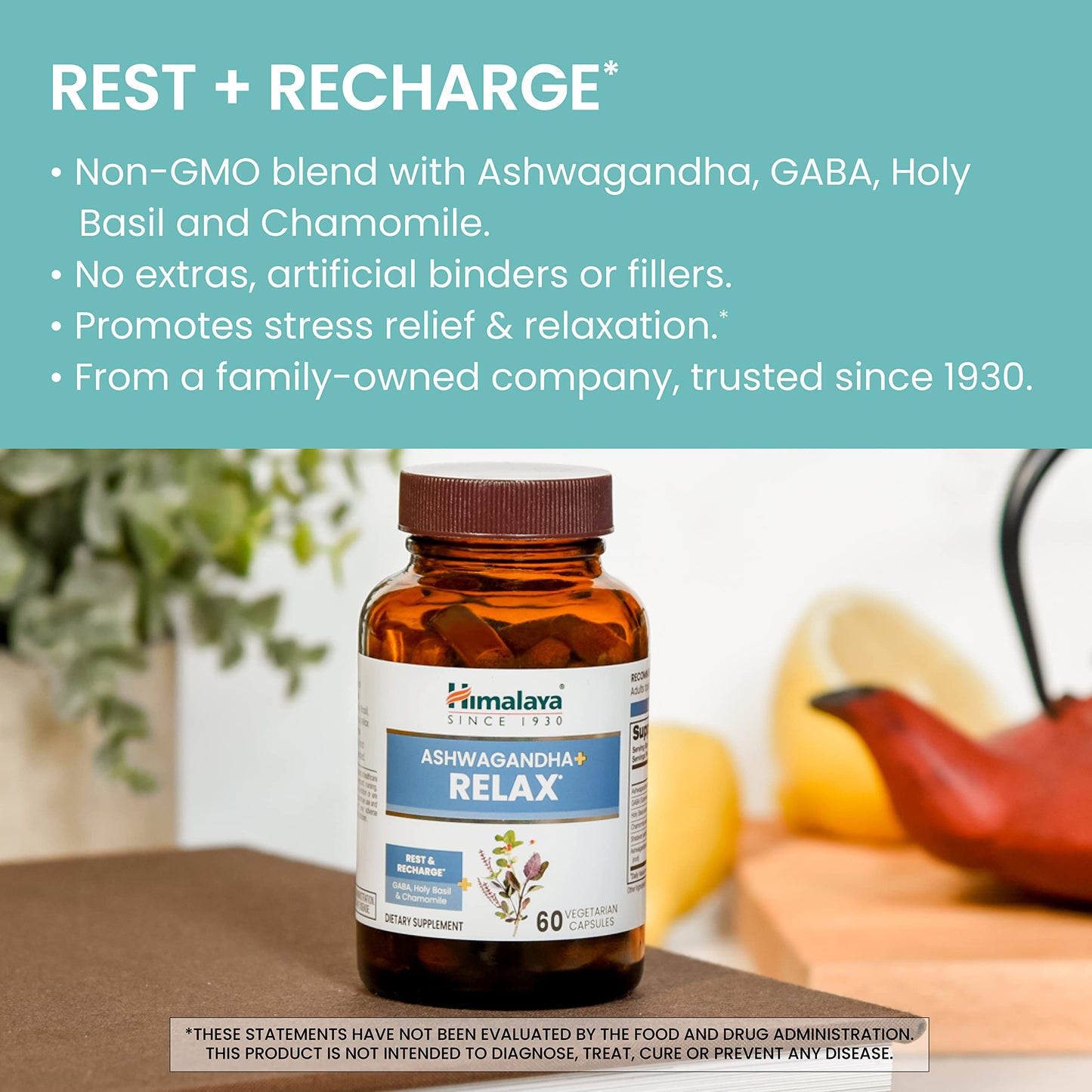 Himalaya Ashwagandha+ Relax Capsule, 60 Count