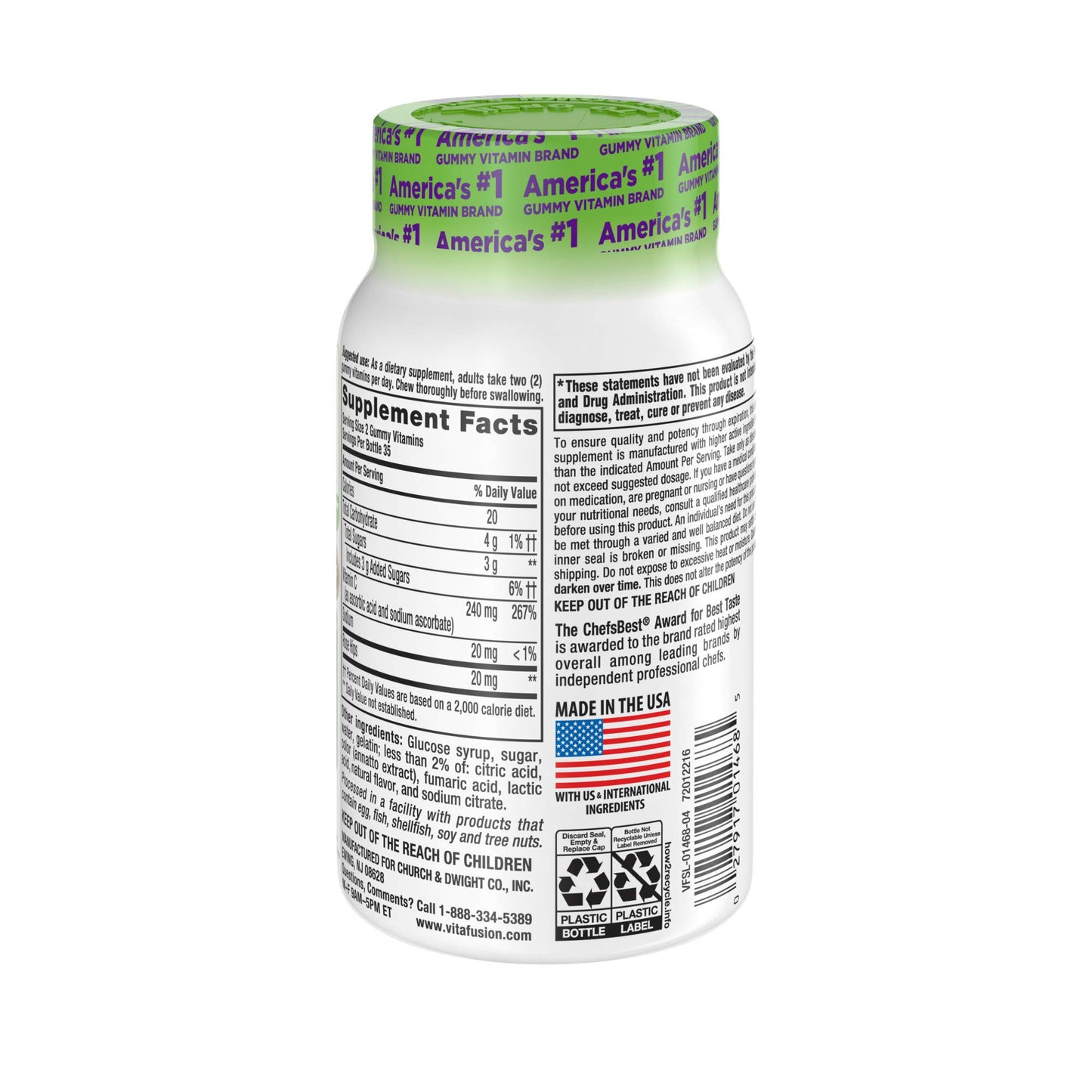 Vitafusion Power C Gummy Vitamins, 70 Count, 3-Pack