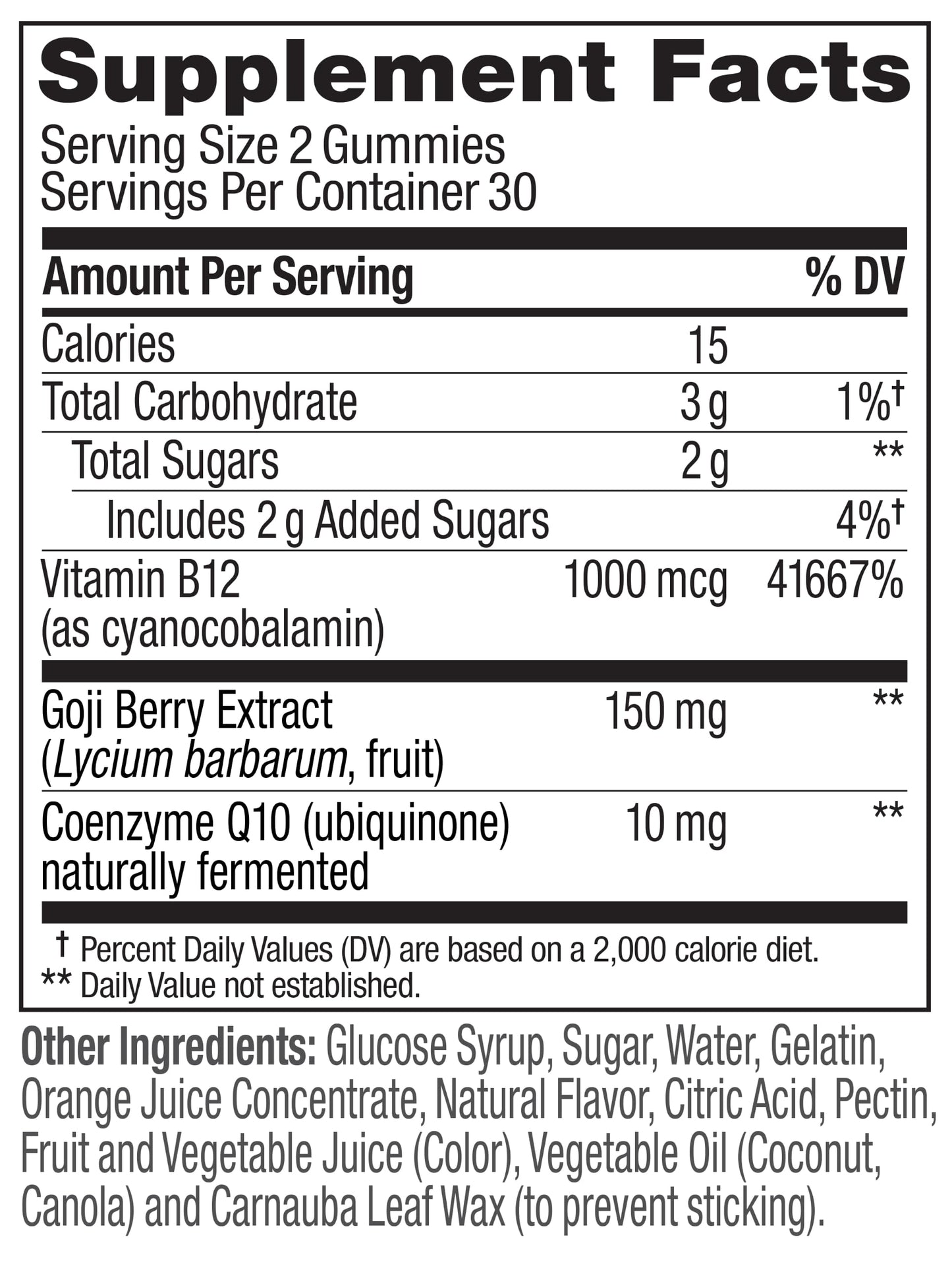 OLLY Extra Strength Daily Energy Vitamin B12 CoQ10 Berry Yuzu Gummy 60 Count