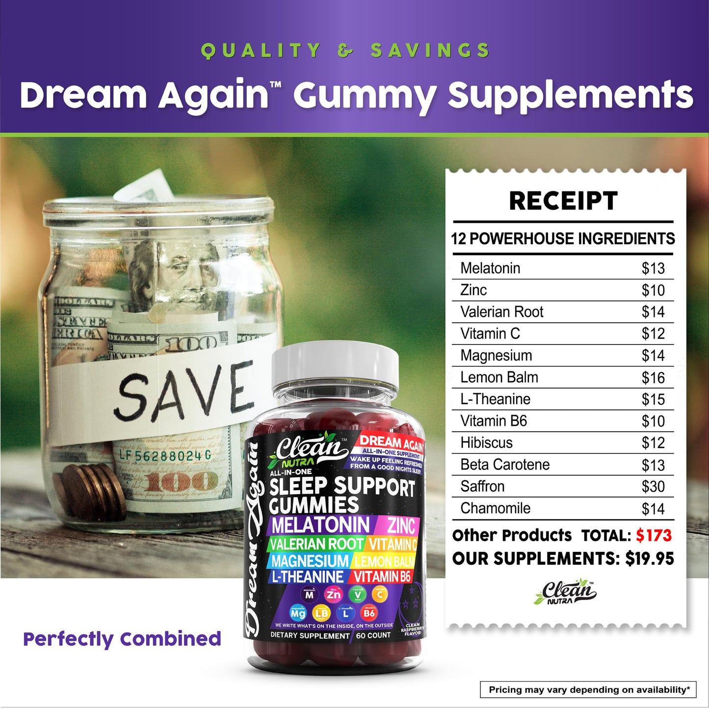 Clean Nutraceuticals Melatonin 10mg 60 Gummies
