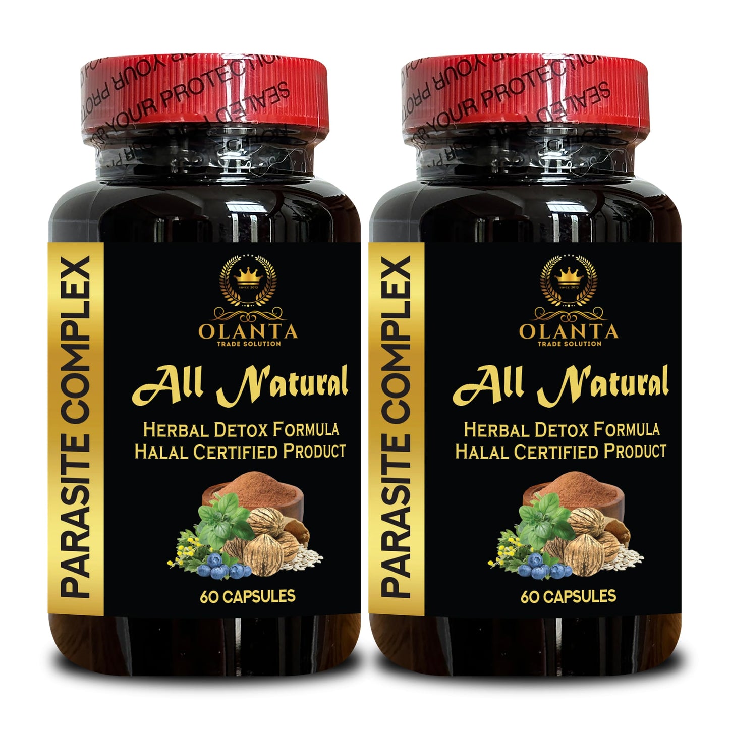 OLANTA TRADE SOLUTION Natural Parasite Complex with Wormwood, Black Walnut & Cloves Capsules 120 Count