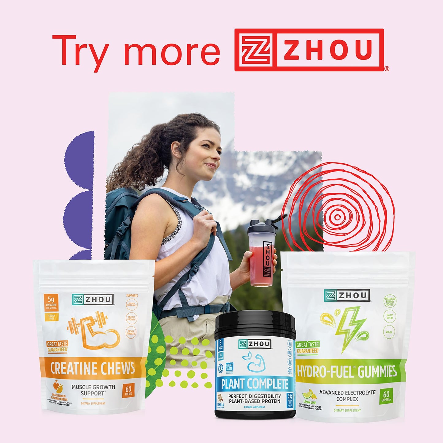 ZHOU N.O. Pro Premium Nitric Oxide Supplement for Men & Women, Heart, Muscle & Blood Support with Beet Root & L Arginine, Natural Nitric Oxide Booster, 120 Capsules