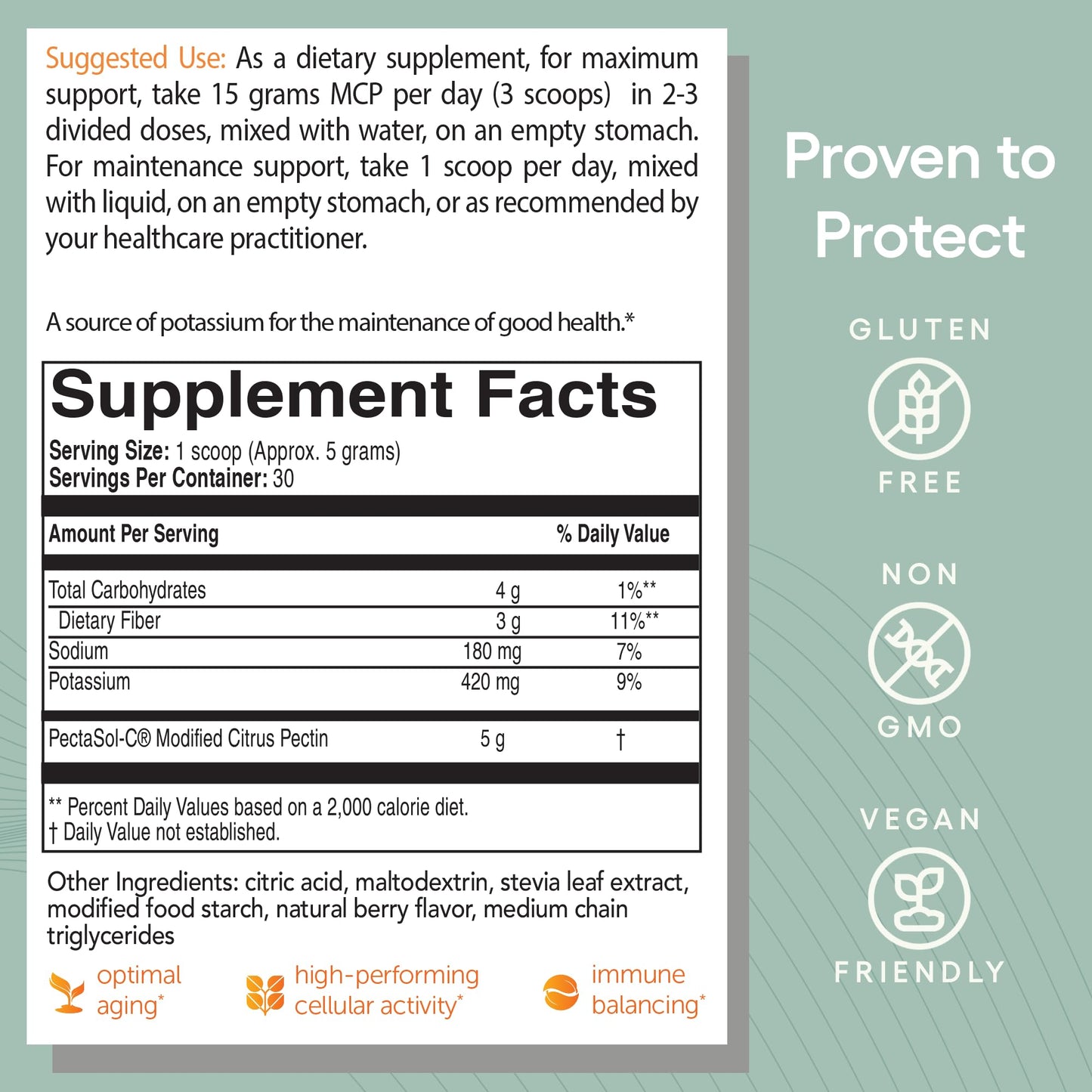 EcoNugenics PectaSol Modified Citrus Pectin Powder, 6.49 oz