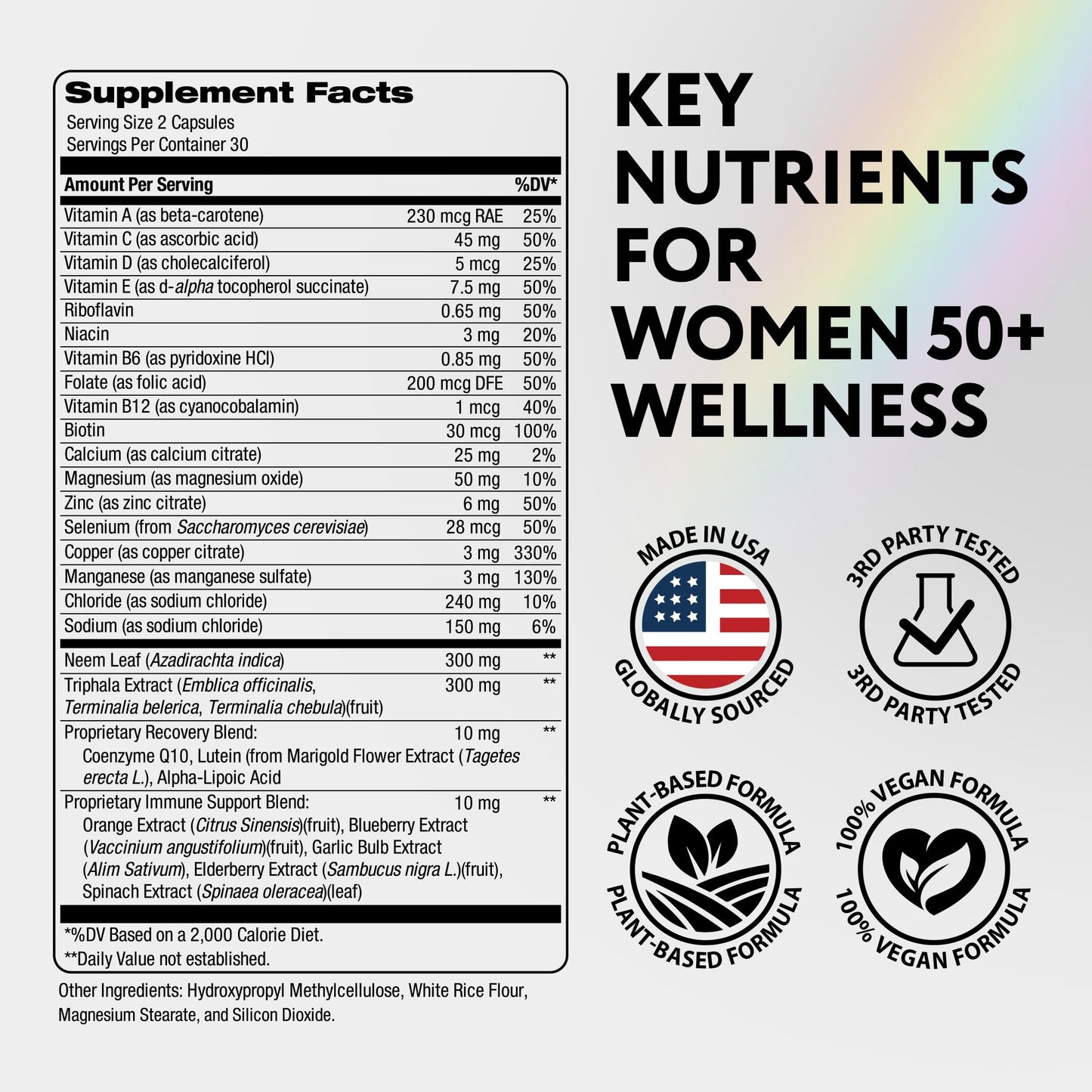 IQ BIOLOGY Multivitamin for Women 50+ Once Daily with Lutein & CoQ10, Capsules, 60 Count
