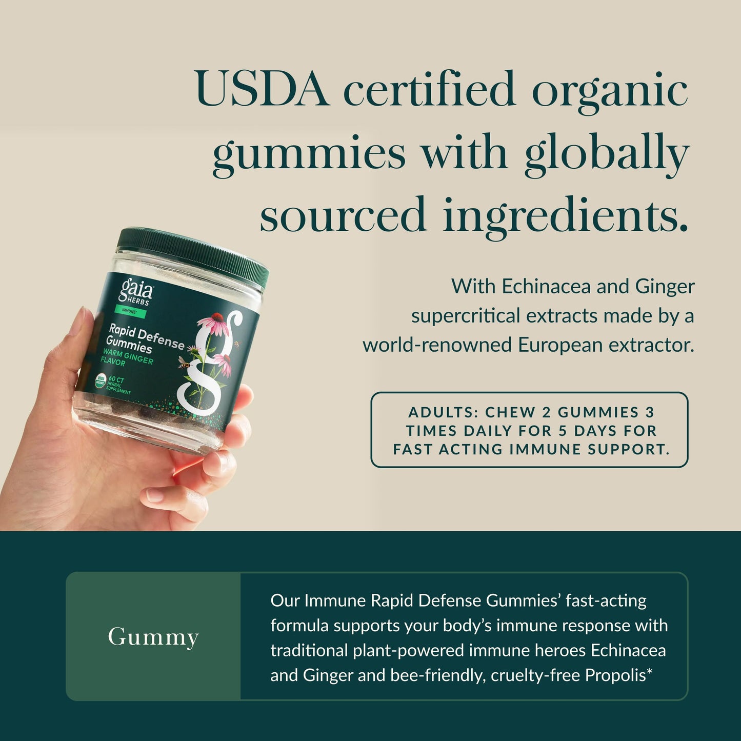 Gaia Herbs Rapid Defense Gummies 60