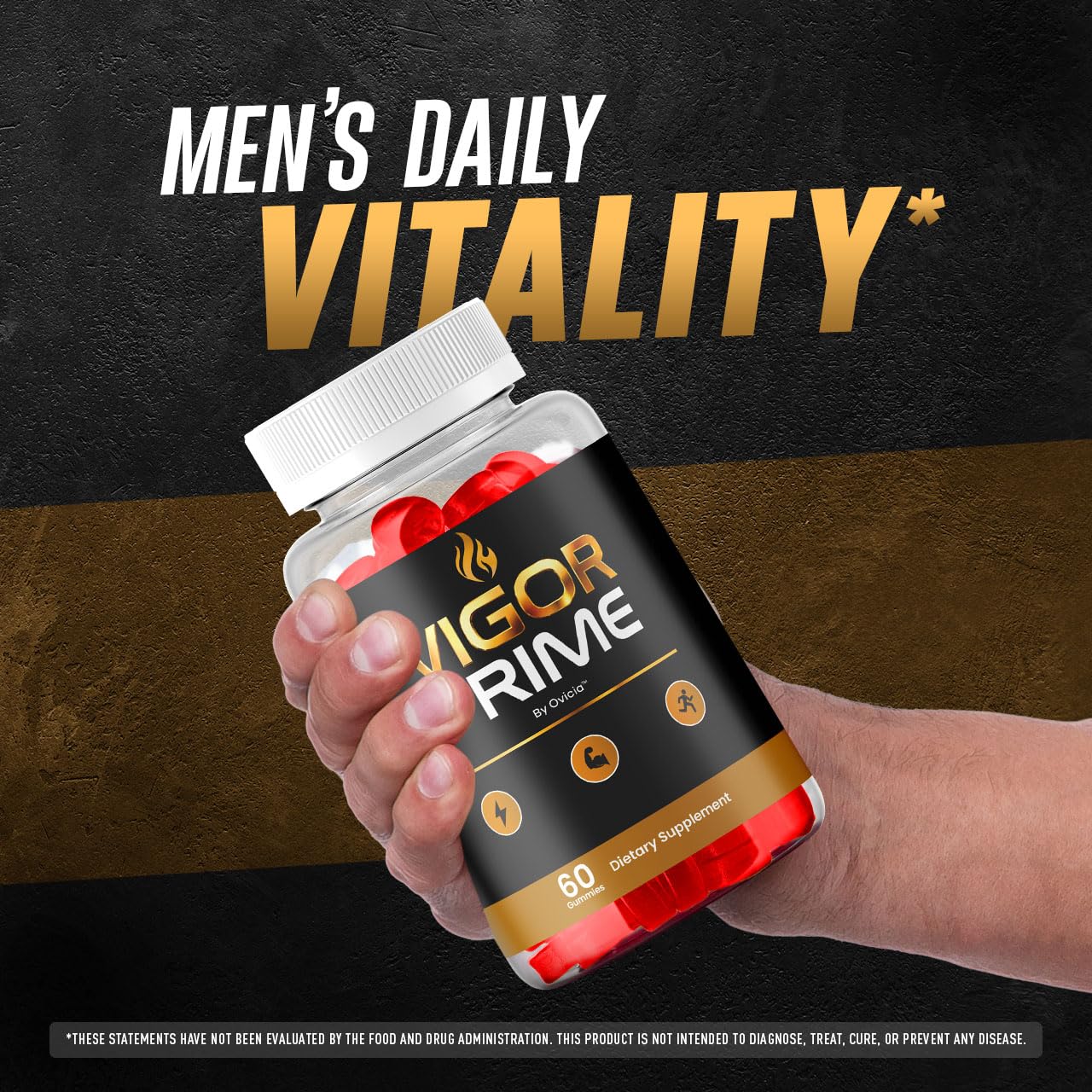 OVICIA Vigor Prime Gummies for Men, 120 Gummies