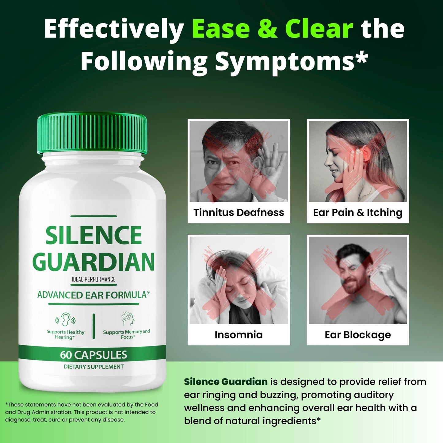 Ideal Performance Silence Guardian Tinnitus Relief Capsule, 60 Count