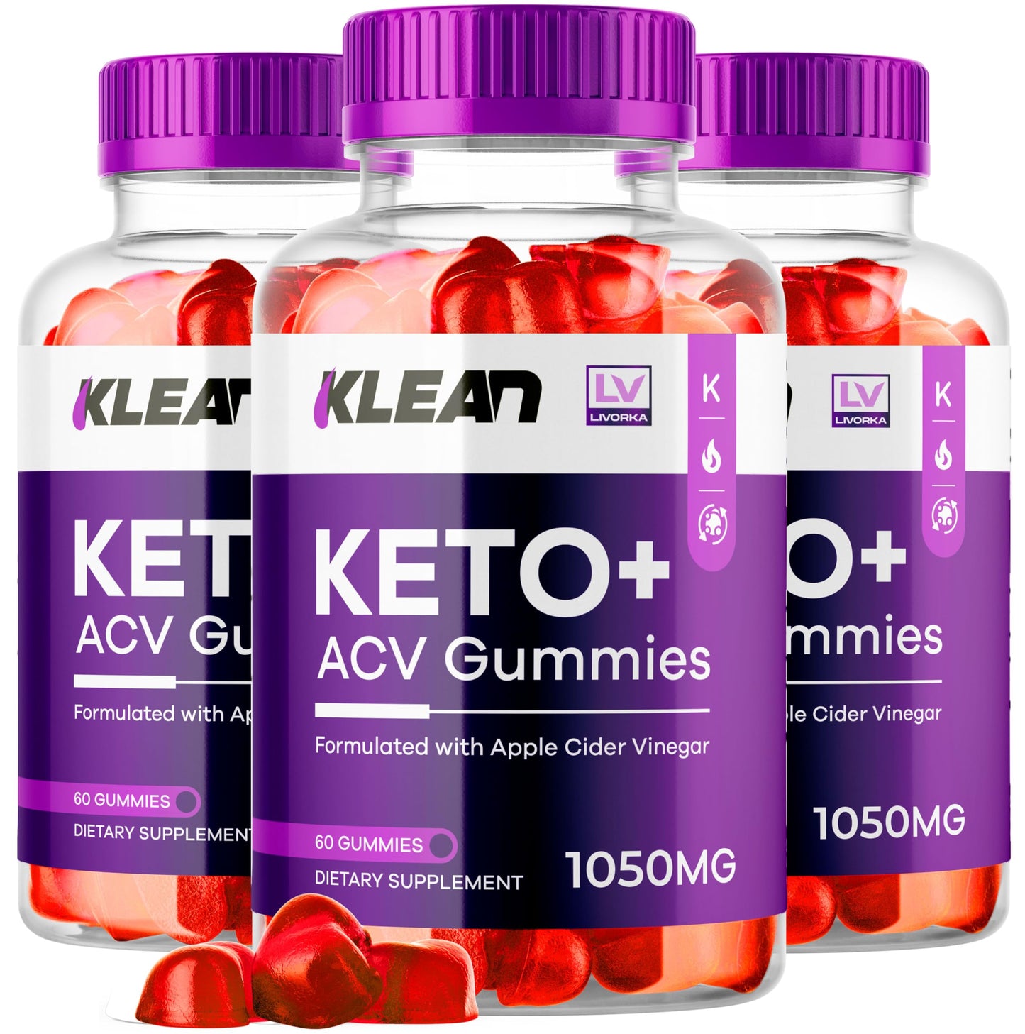 LIVORKA Klean Keto ACV Gummies, 180 Gummies