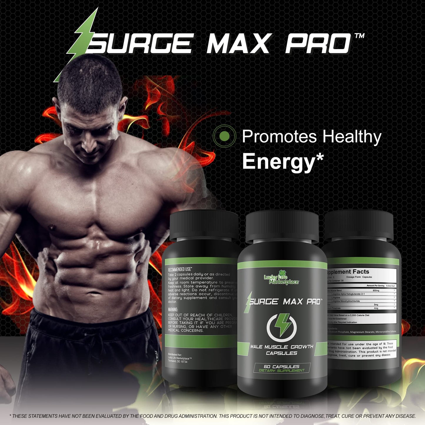 Generic Surge Max Pro Muscle Growth Formula Capsule 1 Count