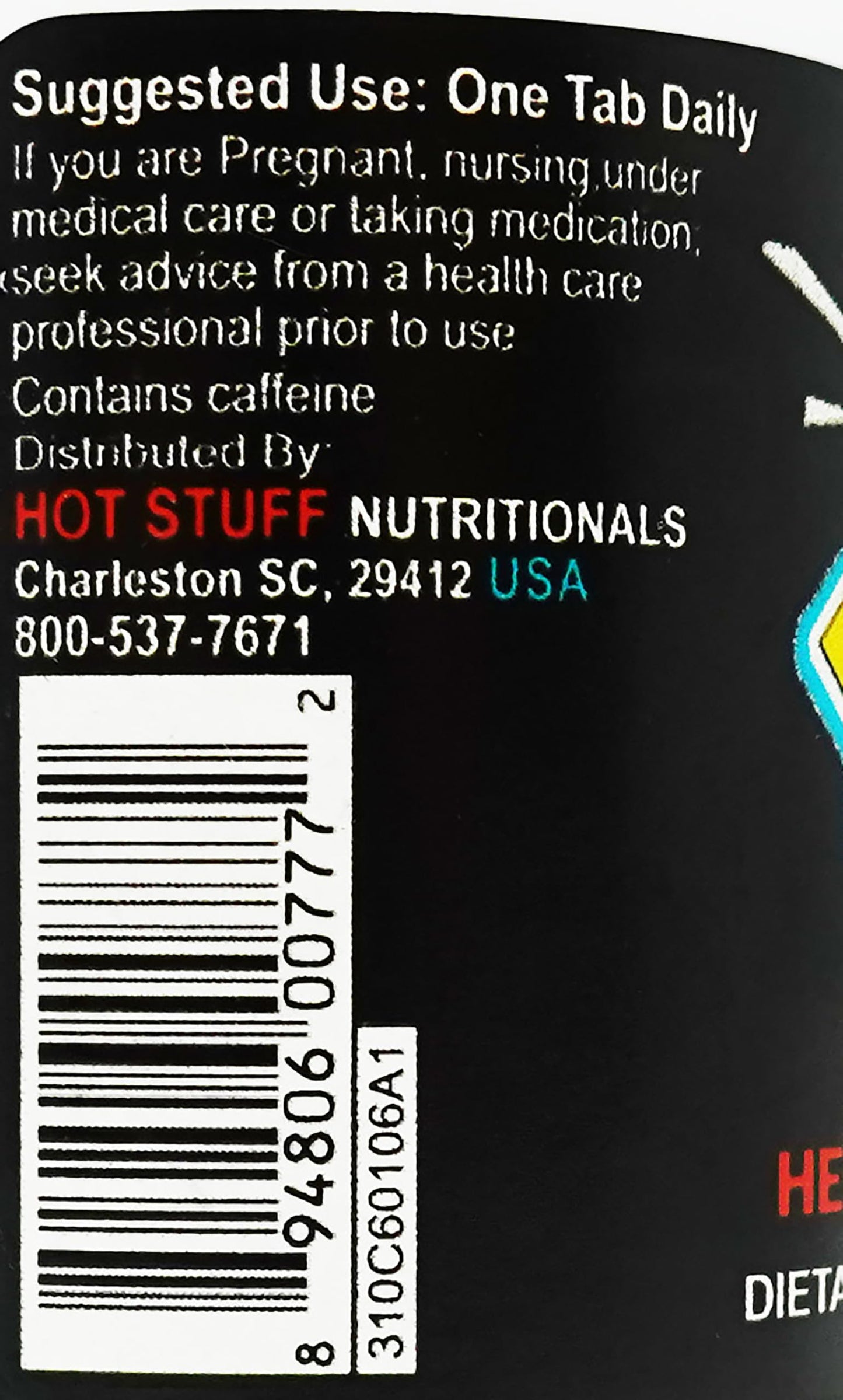 Hot Stuff Nutritionals UP Your Gas Herbal Energy Blaster Tablet 60 Count