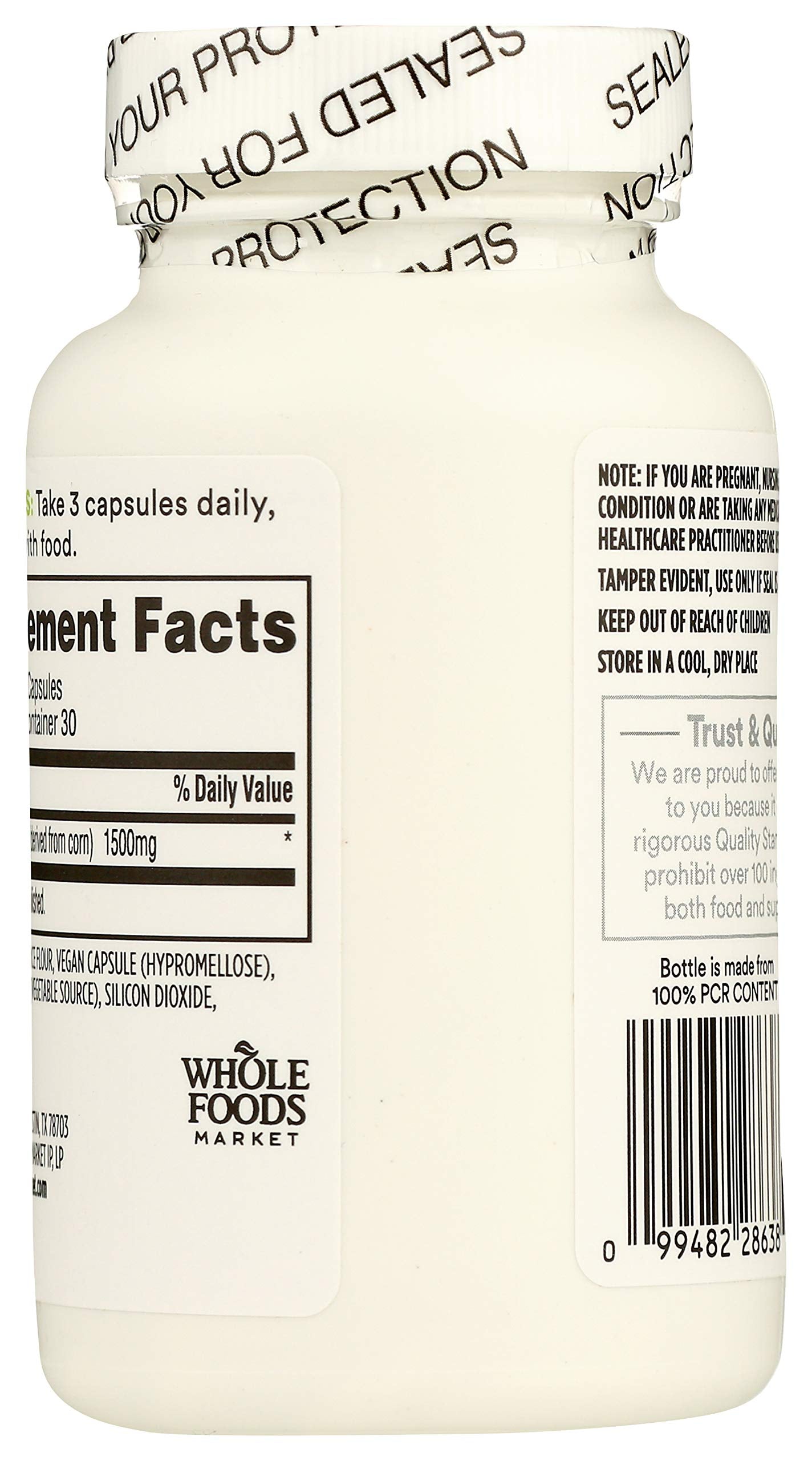 365 by Whole Foods Market Glucosamine Sulfate 1500 mg Capsules 180 Count