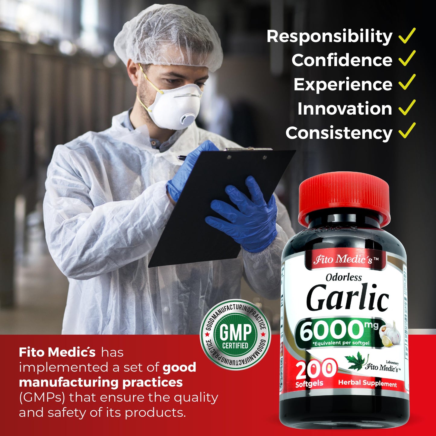 FITO MEDIC'S Garlic Pills Softgels 200 Count