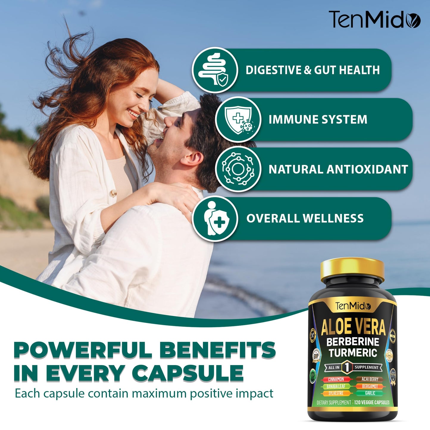 Tenmido Aloe Vera Capsules 120 Capsules
