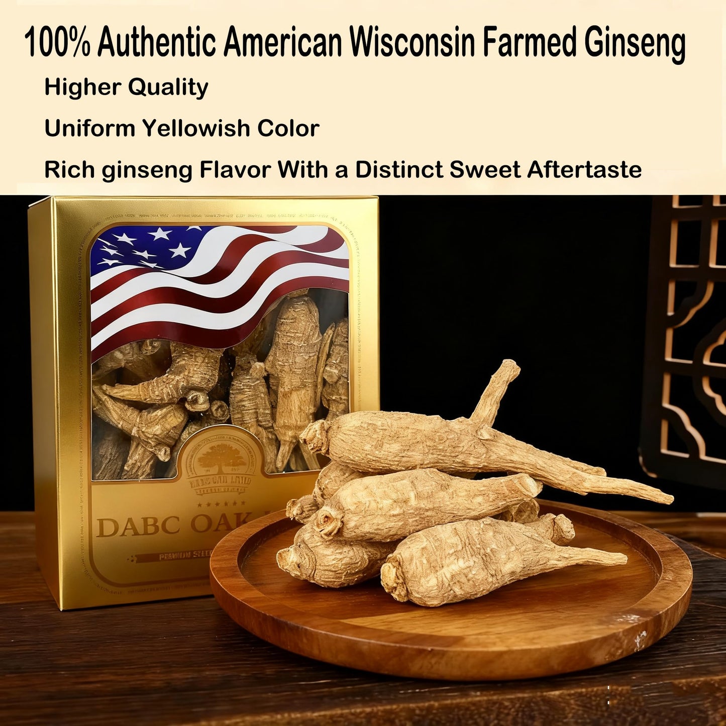 DABC OAK LAND American Wisconsin Ginseng Tablets, 4 Count