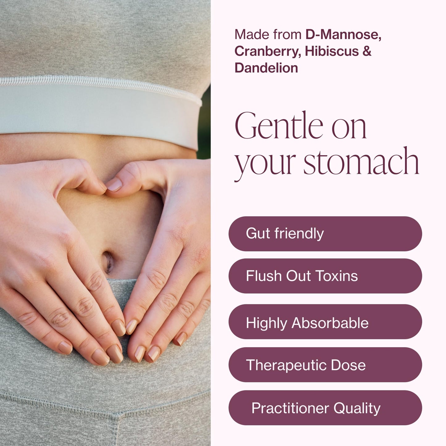Pure Micronutrients D-Mannose Capsules 900mg Per Serve - Fast Acting UTI Support - Urinary Tract Cleanse & Bladder Health - Cranberry, D-Mannose, Dandelion, Hibiscus Flower, 60 Capsules