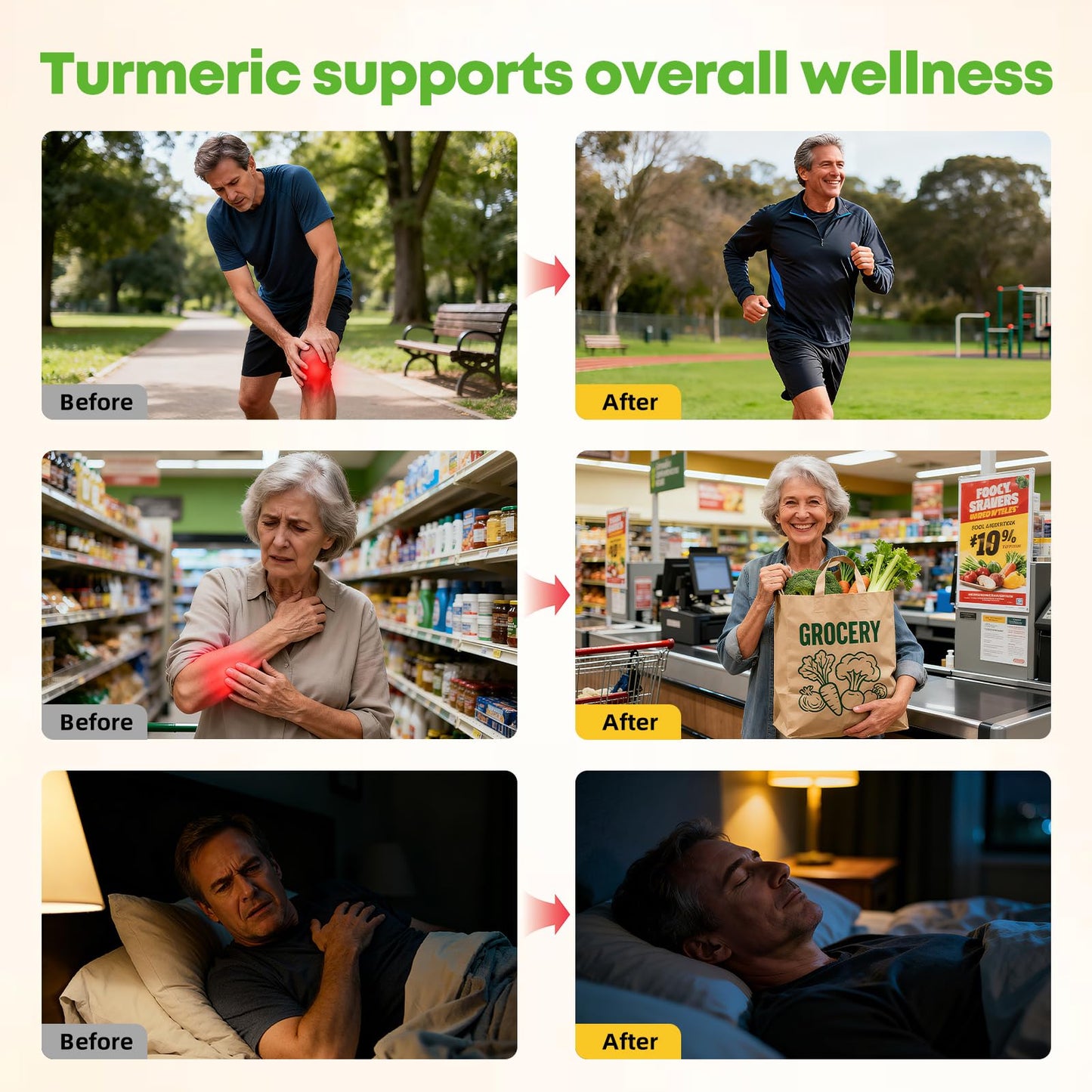 Deepure Turmeric Curcumin Supplement with Black Pepper Capsules, 90 Count