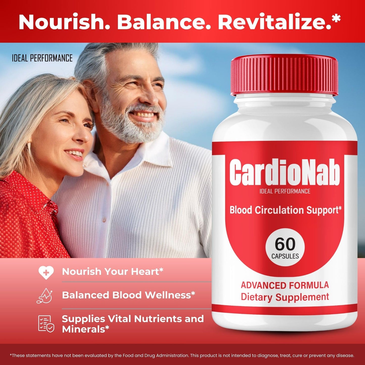 IDEAL PERFORMANCE CardioNab Blood Support Capsules 120 Count