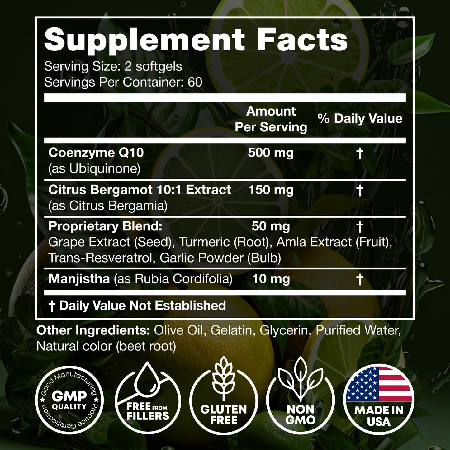 JOYLI Nutrition CoQ10 500mg Softgels, 240 Softgels