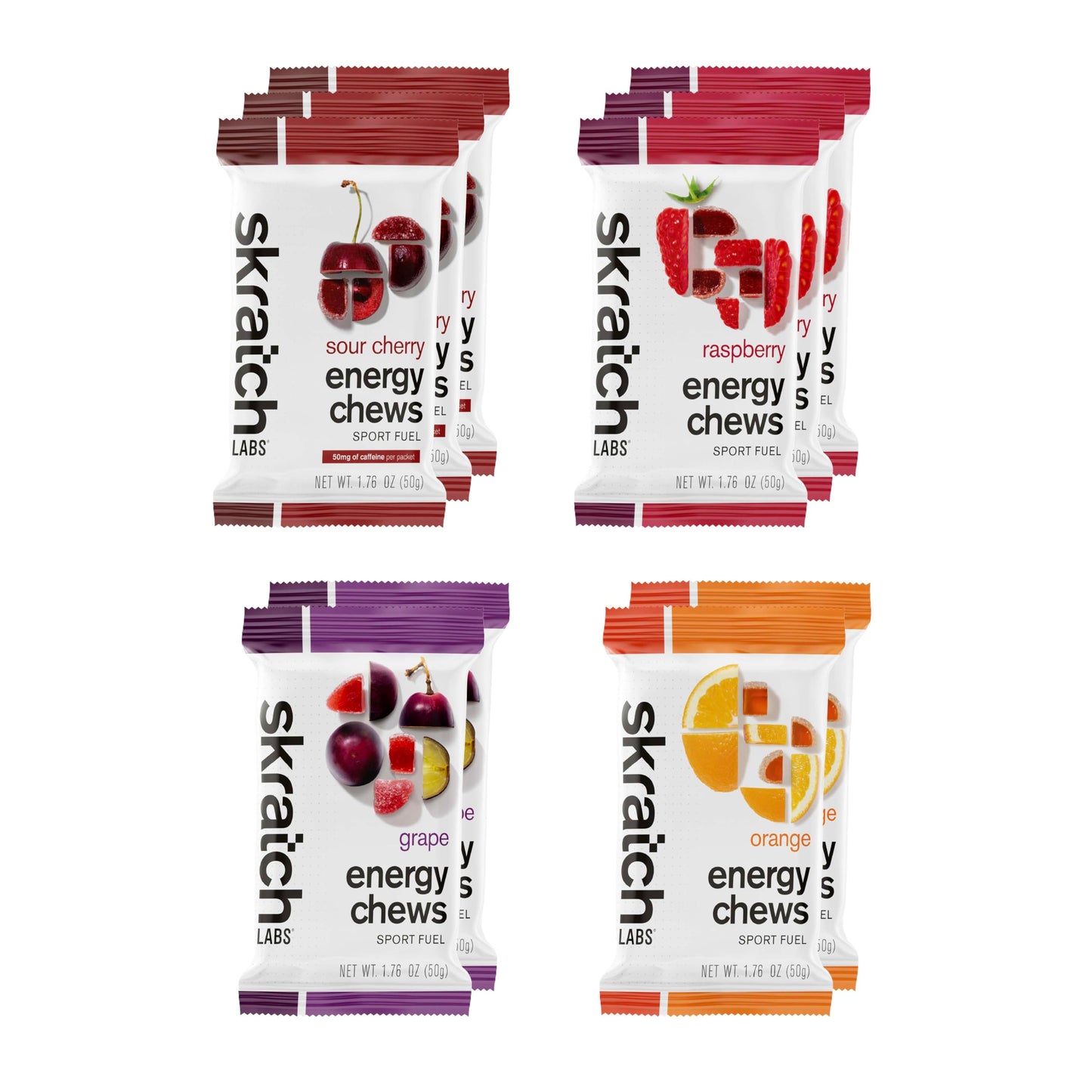 Skratch Labs Energy Chews Gummy, 17.6 oz (Pack of 10)
