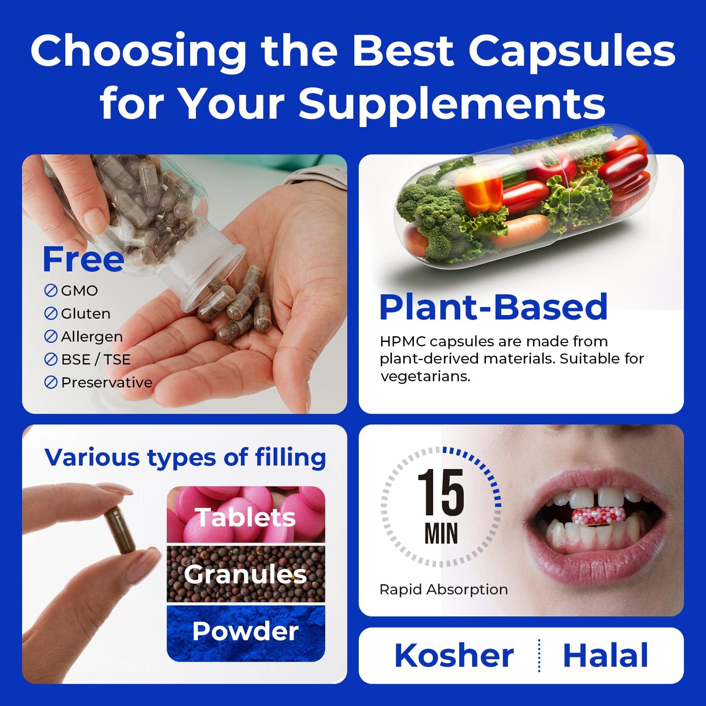 ATLEMISME Empty Vegan Capsules Capsule 1000 Count