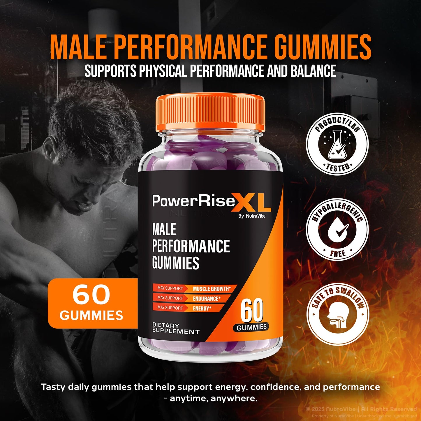 NutraVibe Power Rise XL Gummies, 300 Gummies