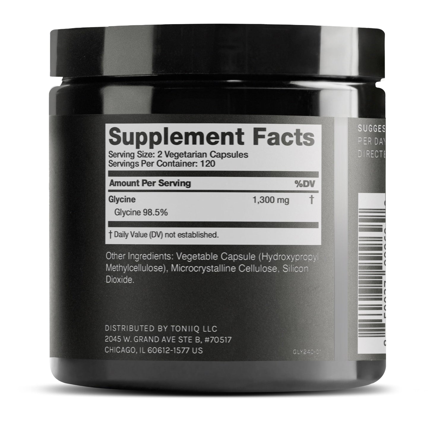 Toniiq 1300mg Glycine Capsules, 240 Count