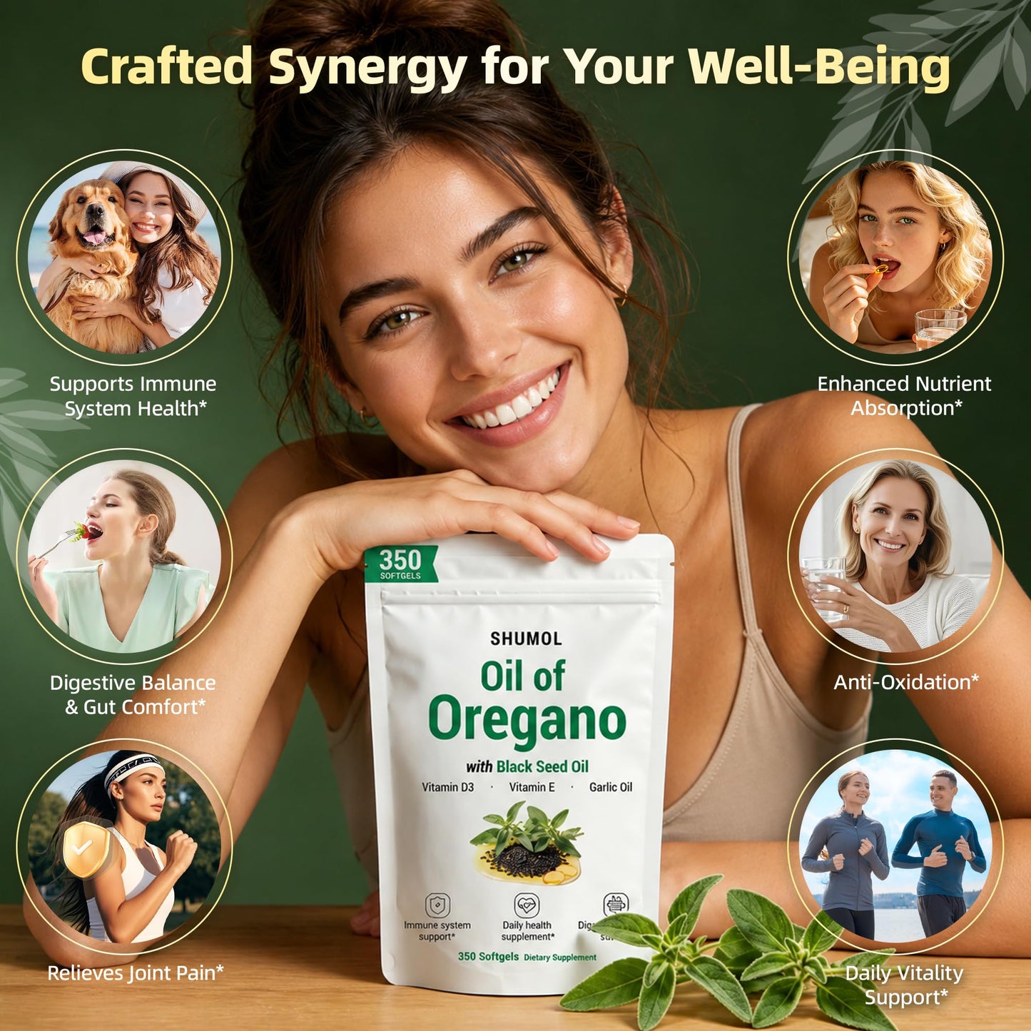 Shumol Oil of Oregano Softgels, 350 Count