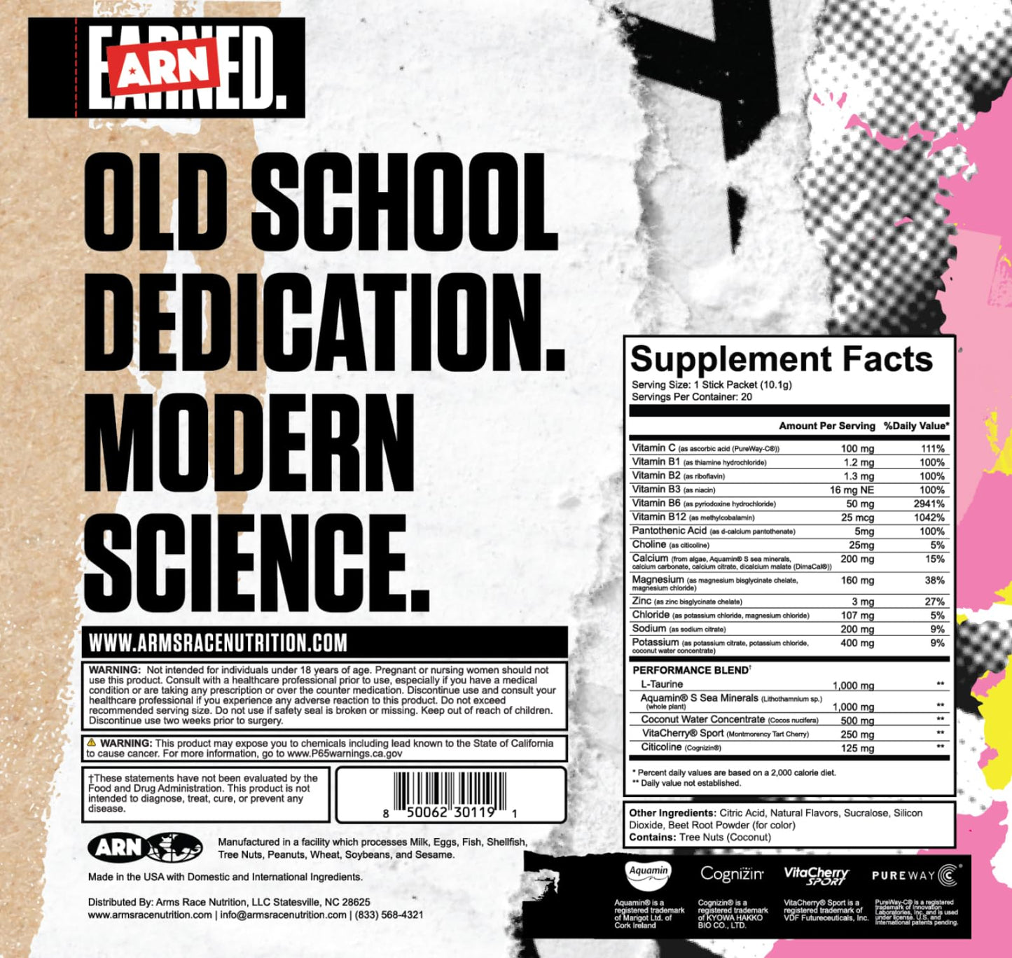Arms Race Nutrition Replenish Elite Hydration Powder, 8 oz