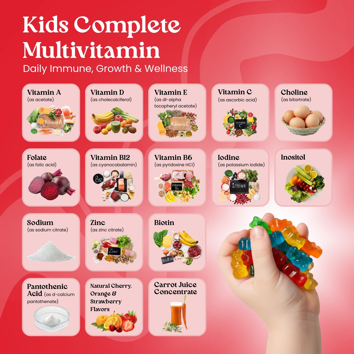 VITA GLOBE Kids Multivitamin Gummies 60 Count