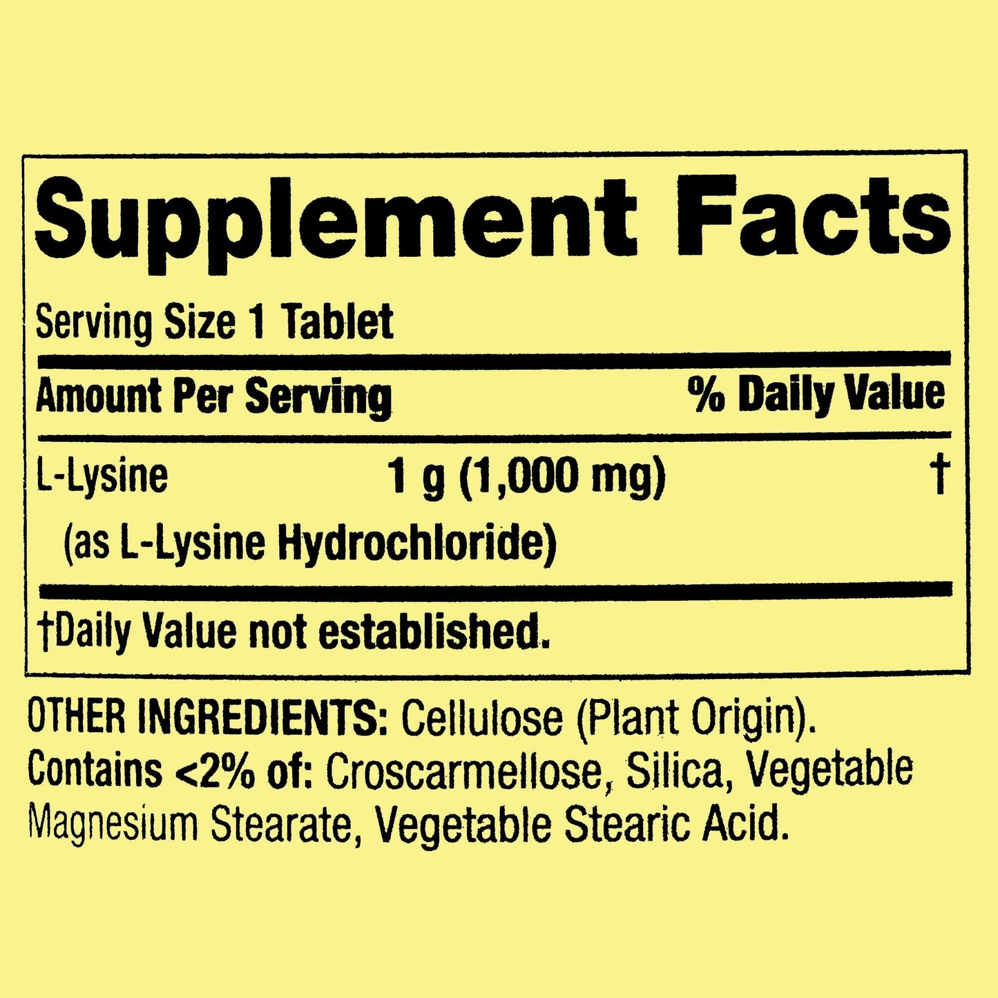 BasketGoods L-Lysine 1000mg Tablet, 100 Tablets