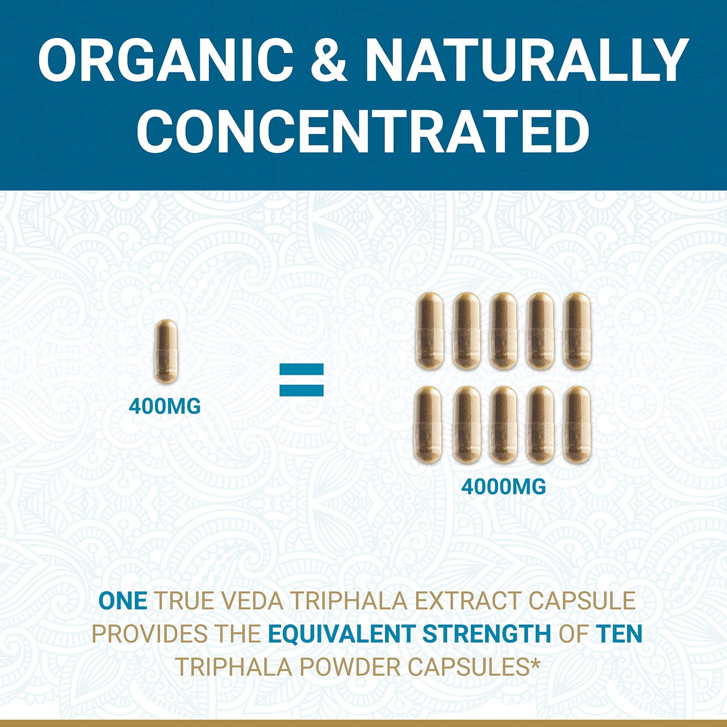 True Veda Triphala Capsules Organic 60 Count
