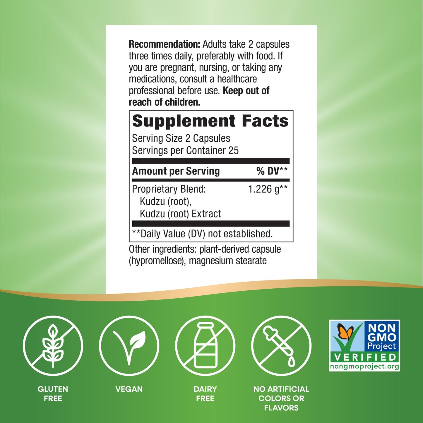 Nature's Way Kudzu Root Capsules, 50 Count