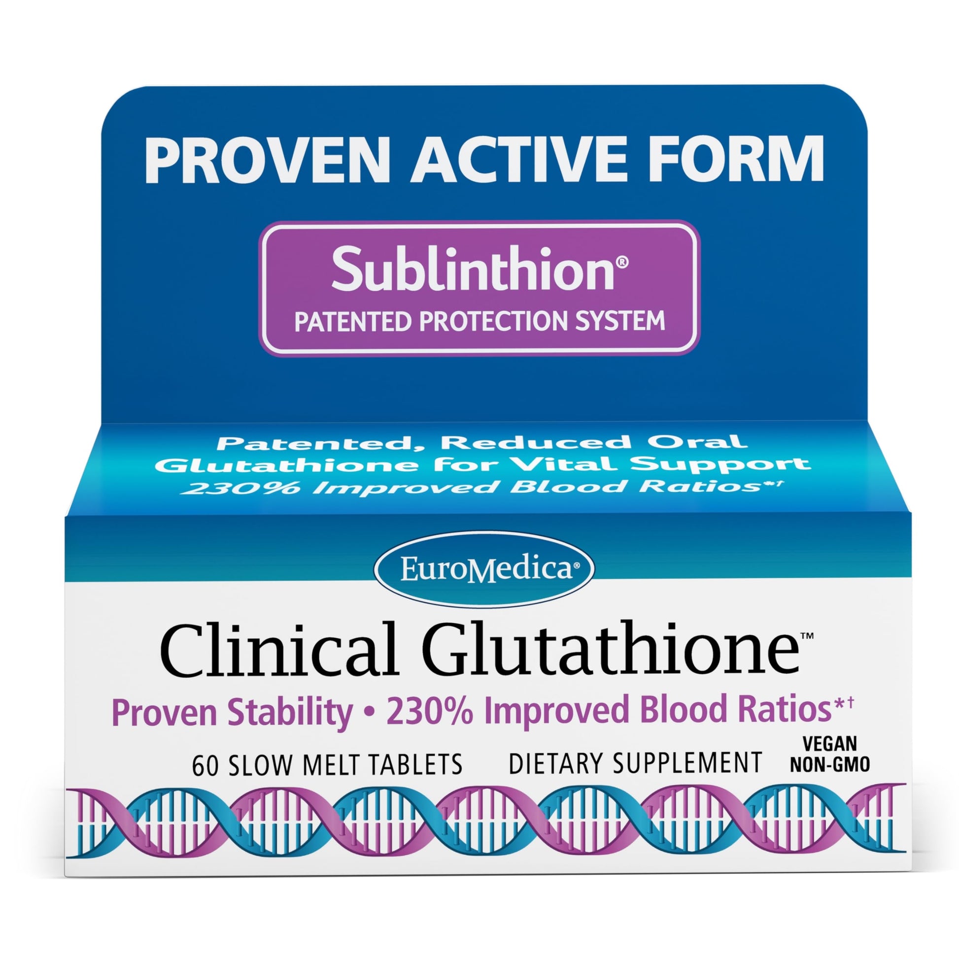 EuroMedica Clinical Glutathione - Cellular Antioxidant Defense Tablet, 60 Count