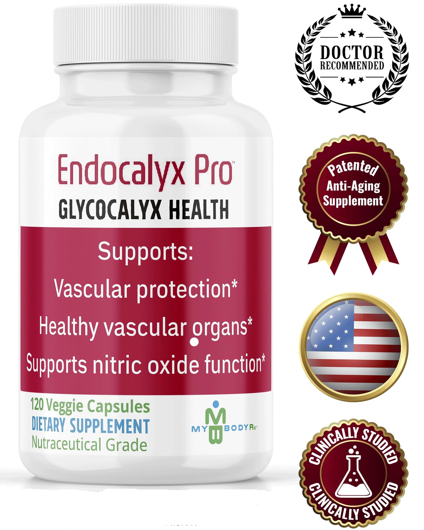 MYBODYRX Endocalyx Pro Supplement – Endothelial Glycocalyx Support Capsule, 120 Capsules