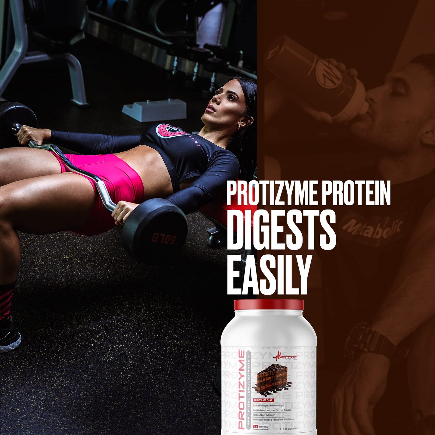 Metabolic Nutrition Protizyme 100% Whey Protein Powder, 64 Servings
