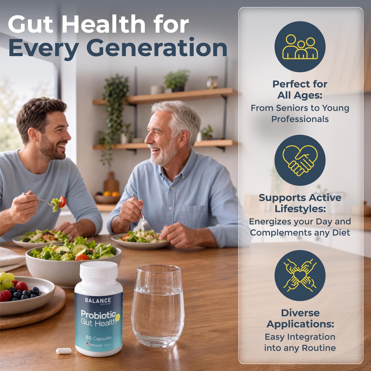 Balancebreens Probiotic Supplement 50 Billion CFU - 15 Strains, 720 Capsules