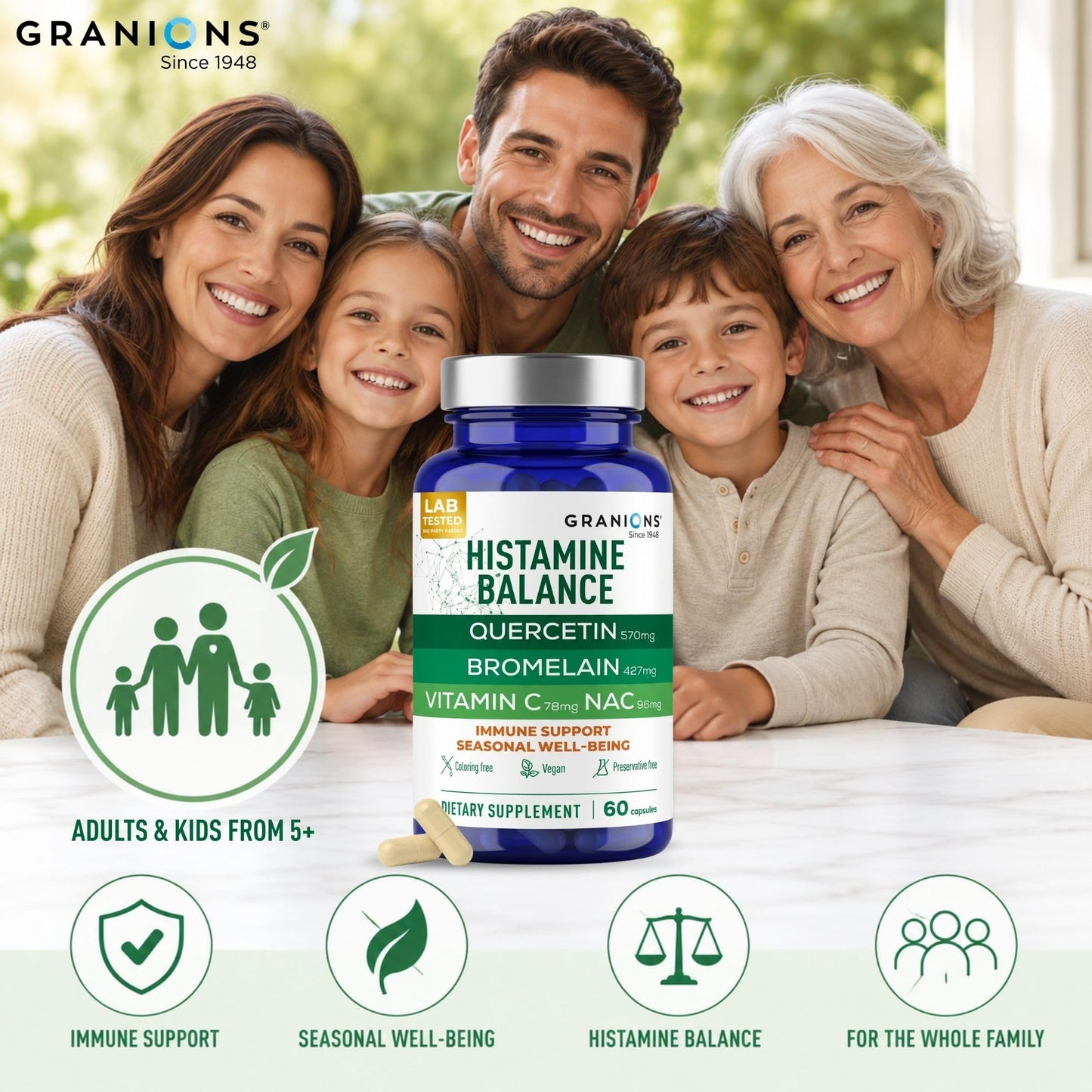 Granions Histamine Blocker Complex Capsule, 60 Count