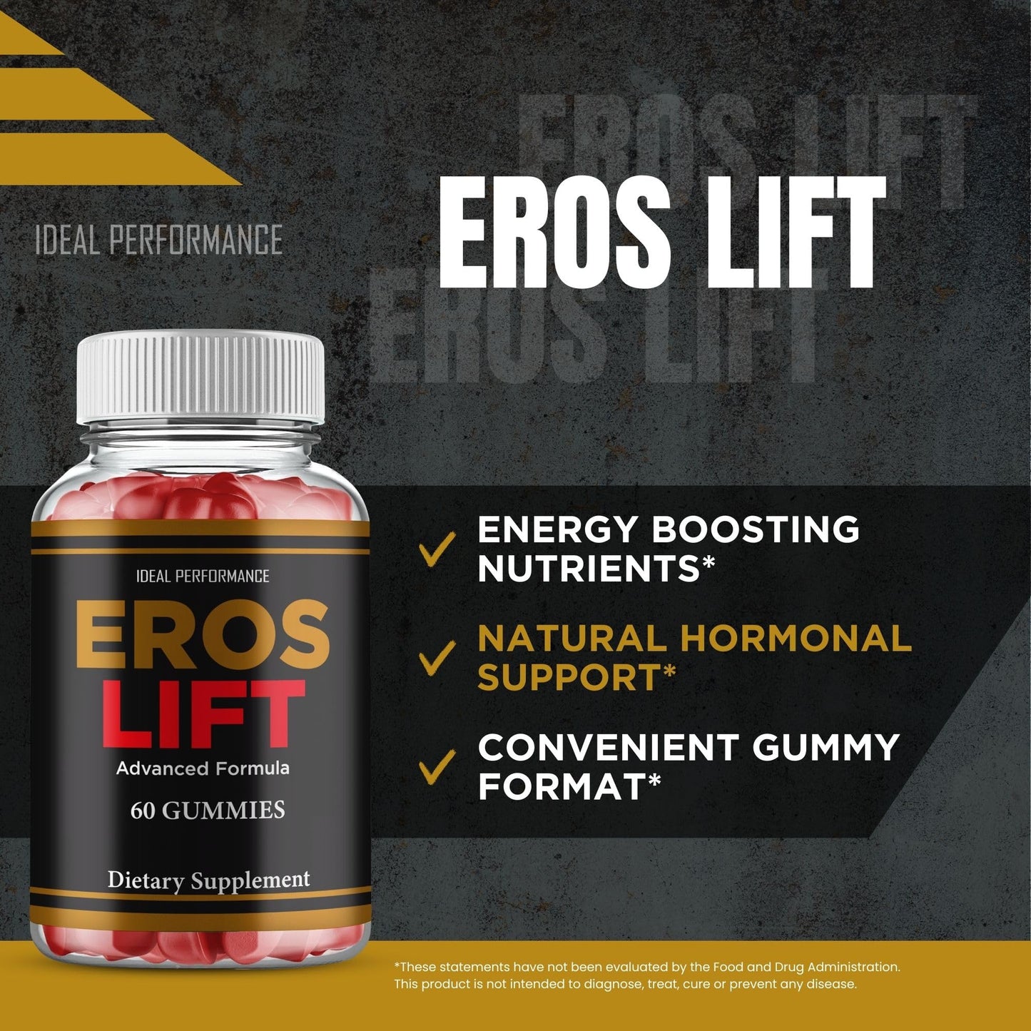 IDEAL PERFORMANCE Eros Lift Gummies 180 Count
