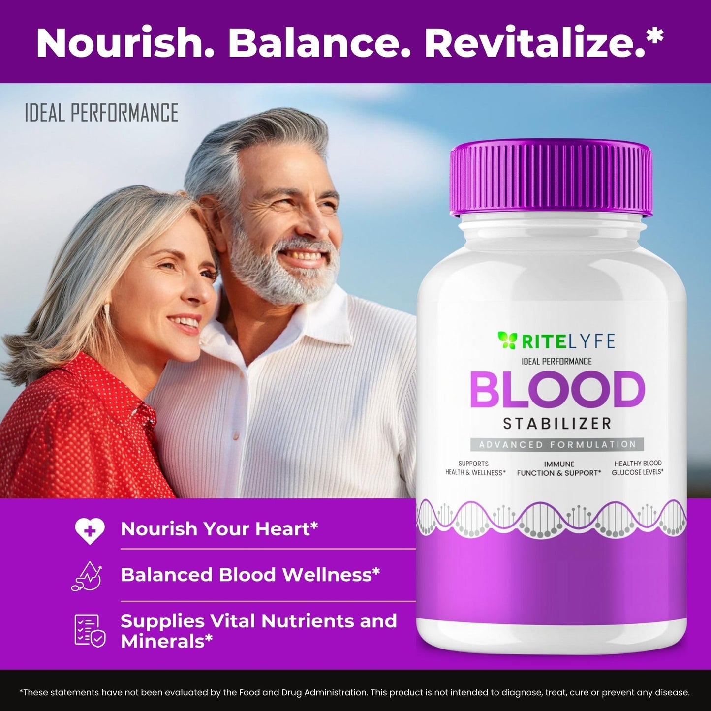 IDEAL PERFORMANCE Ritelyfe Blood Stabilizer Capsules 180 Count