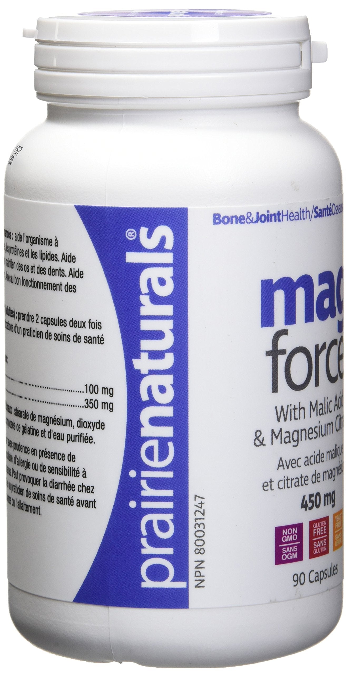Prairie Naturals Mag Force Magnesium & Malic Acid Capsules 90 Count