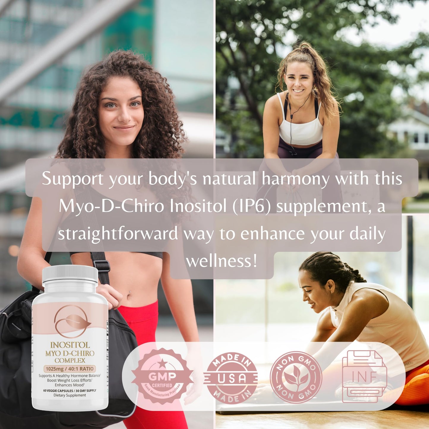 BELLAWELL Myo D-Chiro Inositol Complex - Women's Harmony Formula, 60 Capsules