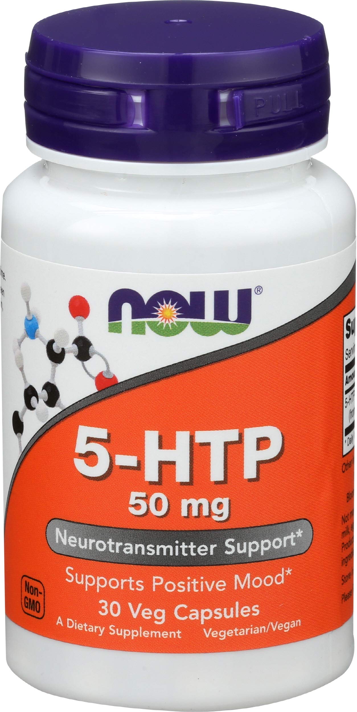NOW Foods 5-HTP 50 mg Capsules, 60 Capsules