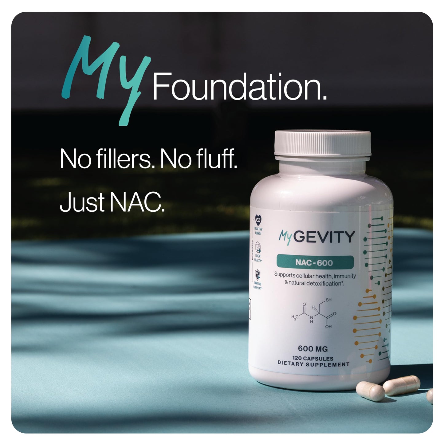 MyGevity N-Acetyl Cysteine 600mg, 120 Capsules