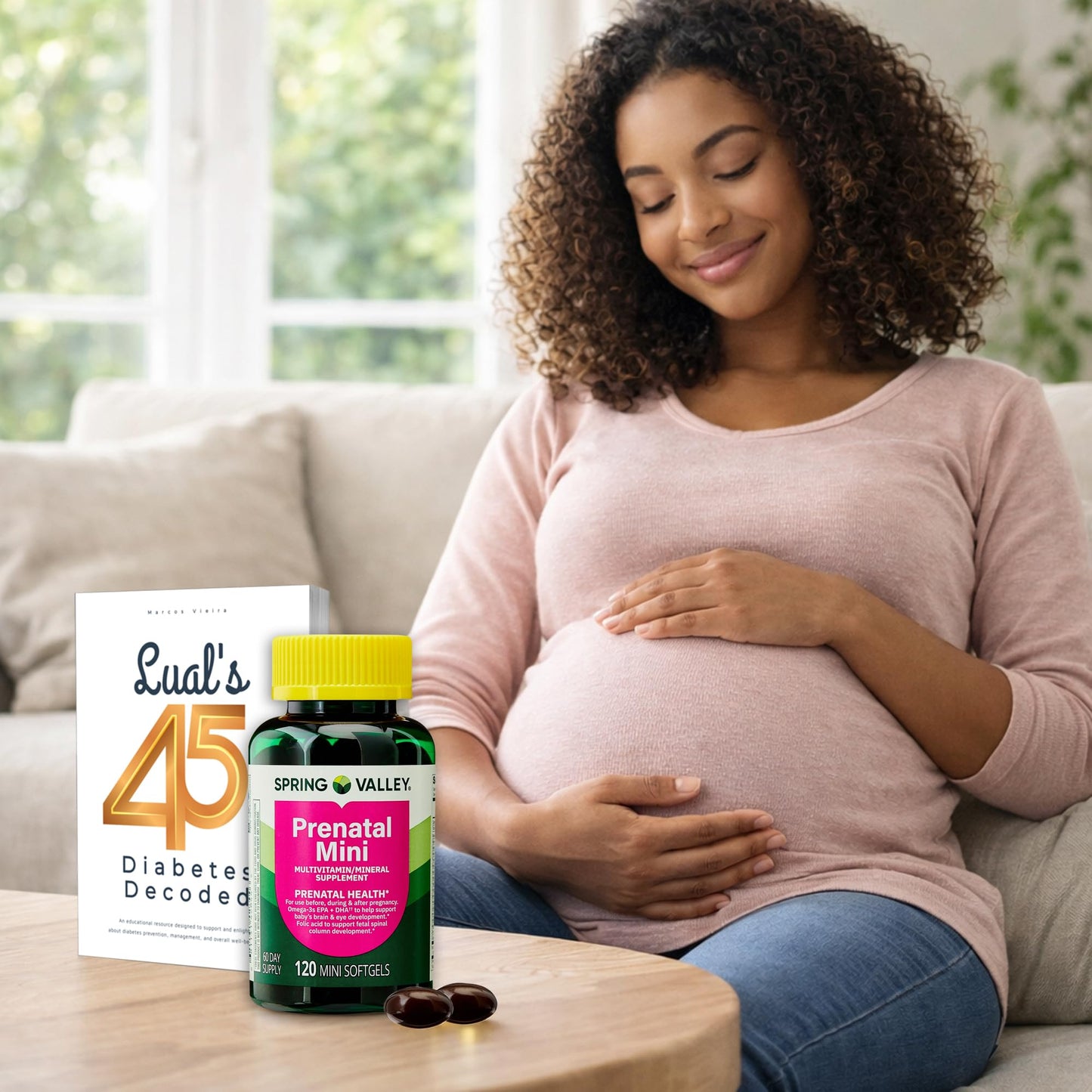 LUAL Mini Prenatal Vitamins for Women Softgels 120 Count