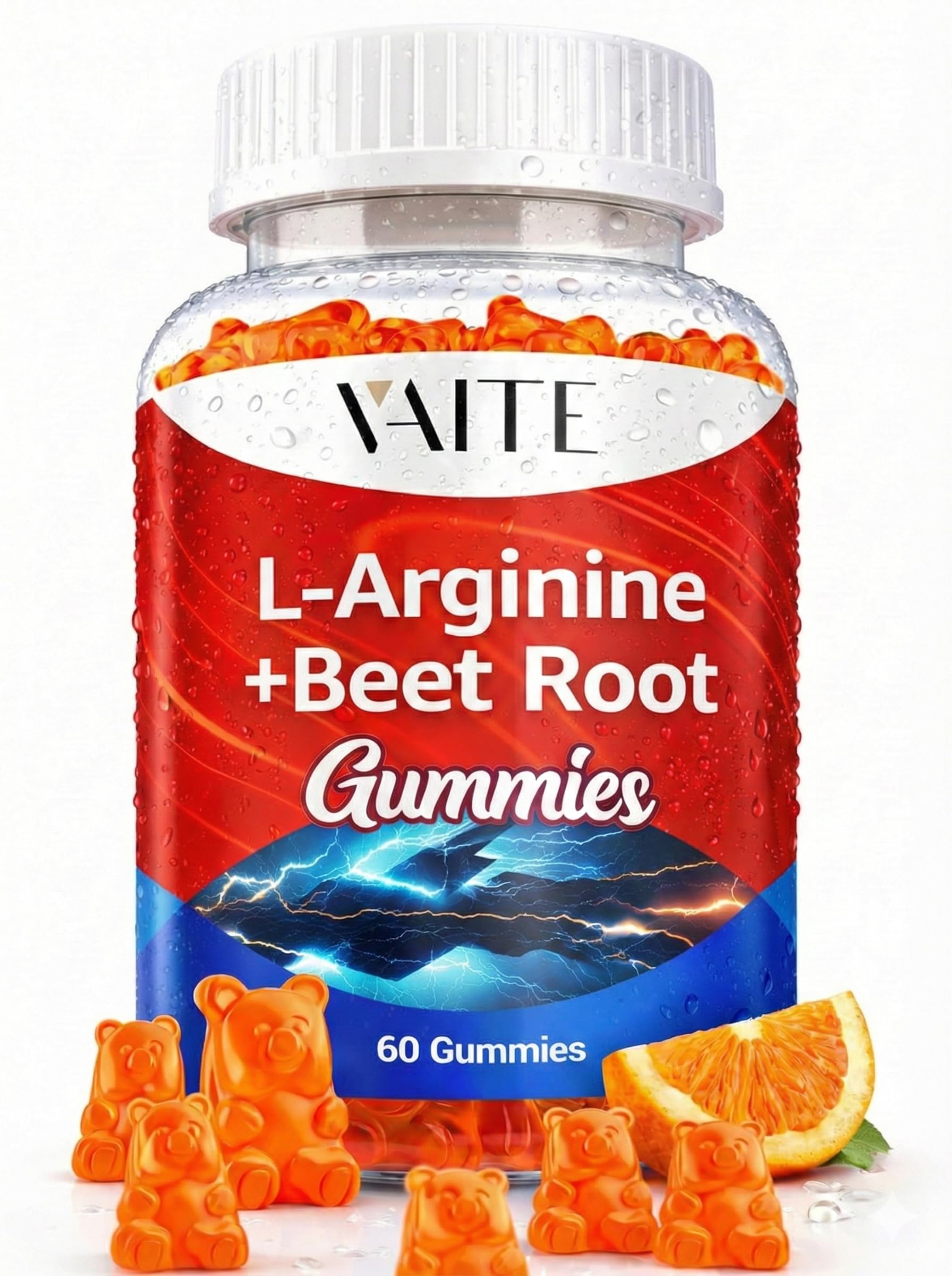 VAITE L-Arginine Supplement Beet Root Gummies Gummy 60 Count