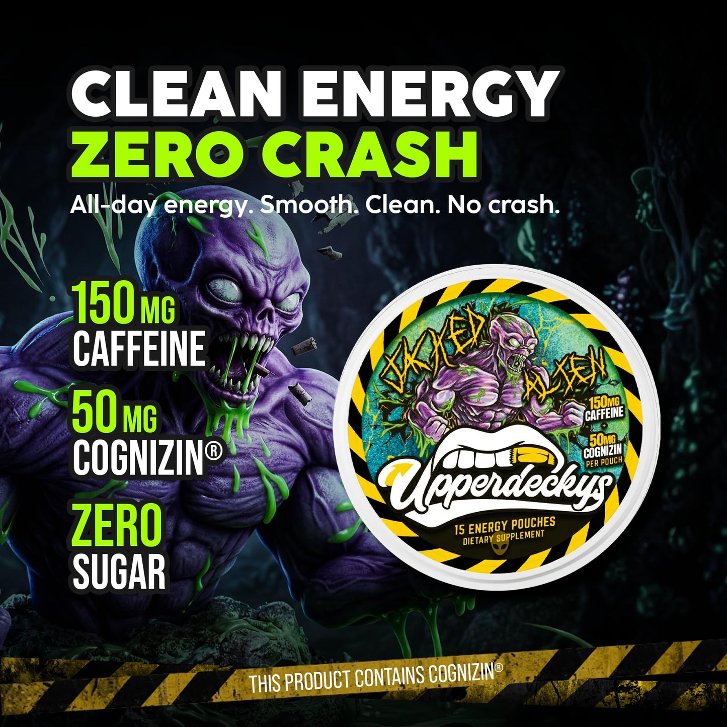 Upperdeckys Caffeine Energy Pouches Tablet 75