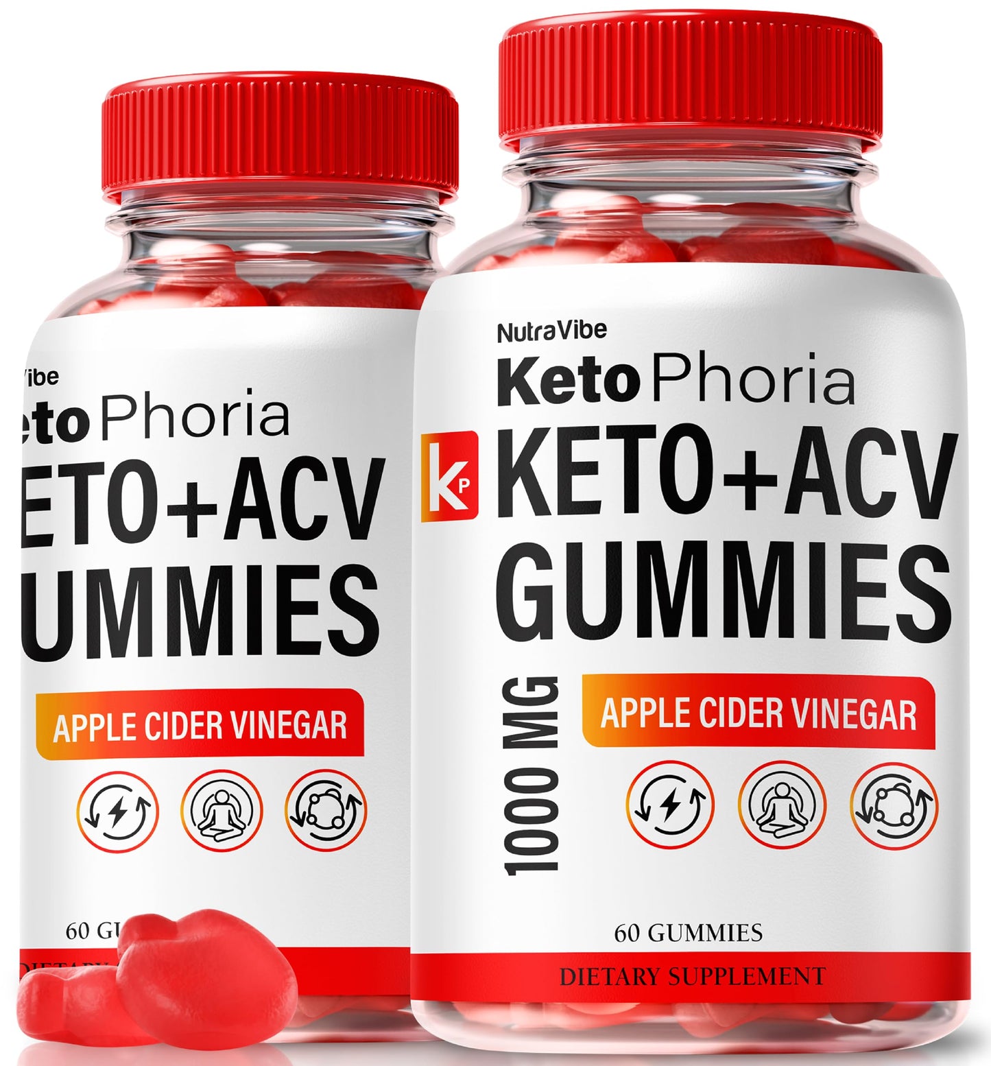NutraVibe KetoPhoria Keto+ACV Gummies for Weight Loss Gummies, 120 Gummies
