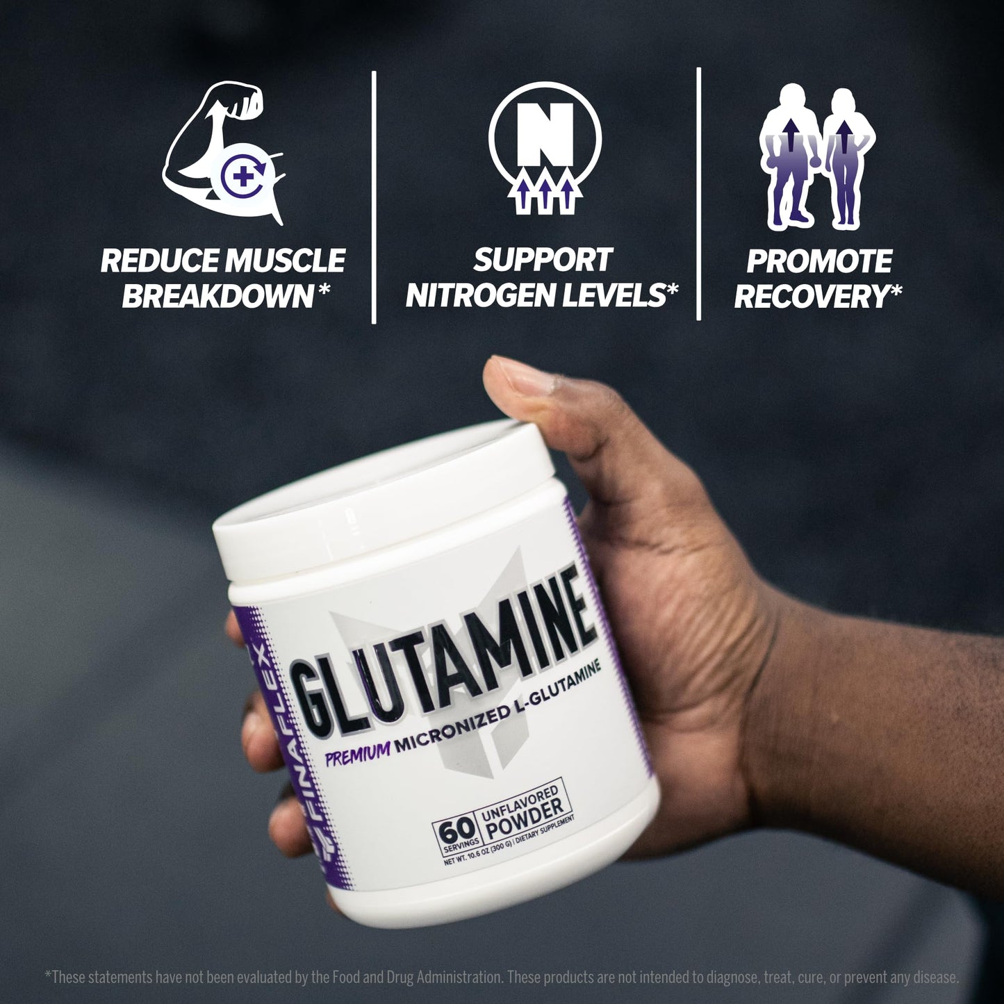 FINAFLEX Pure Glutamine Powder 17.6 oz (100 Servings)