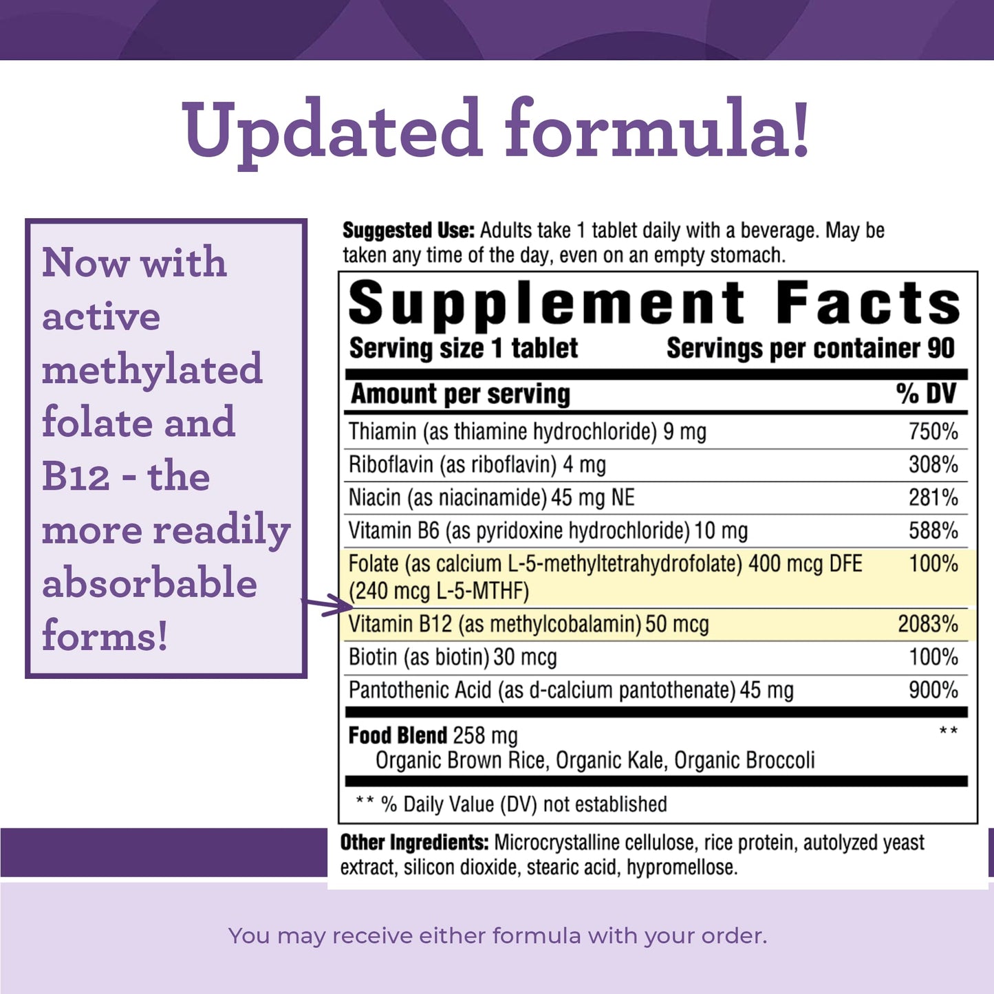 Innate Response Formulas Vitamin B Complex 90 Tablets